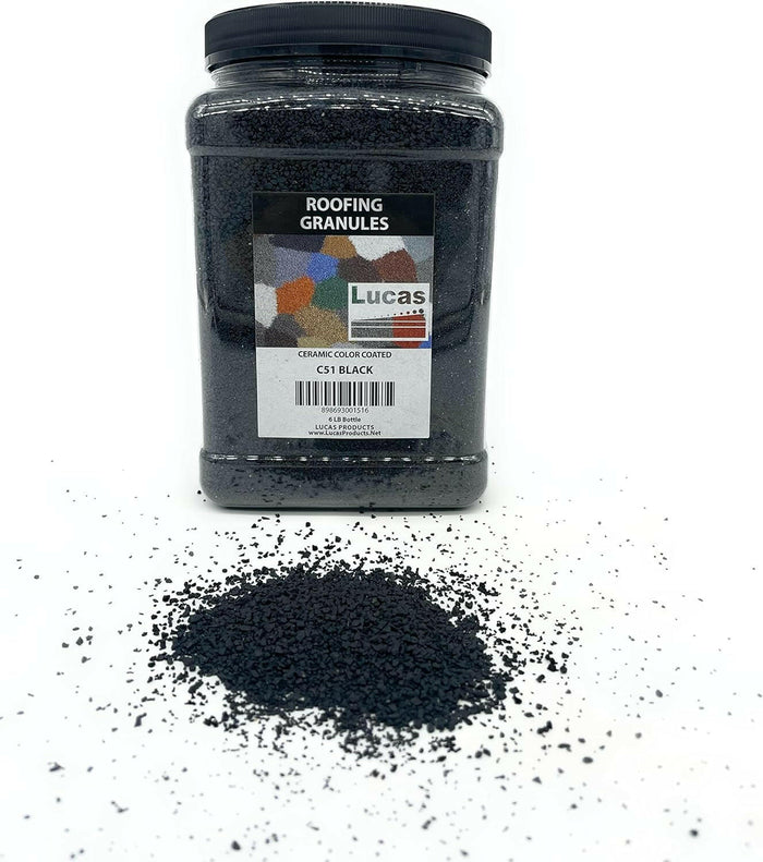 Gránulos para techos, botella de 6 lb (C51 negro)