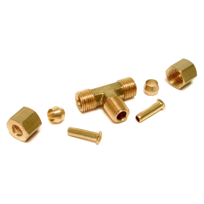 Dial ¼” cc x ¼” cc x ⅛” MPT Conector en T macho