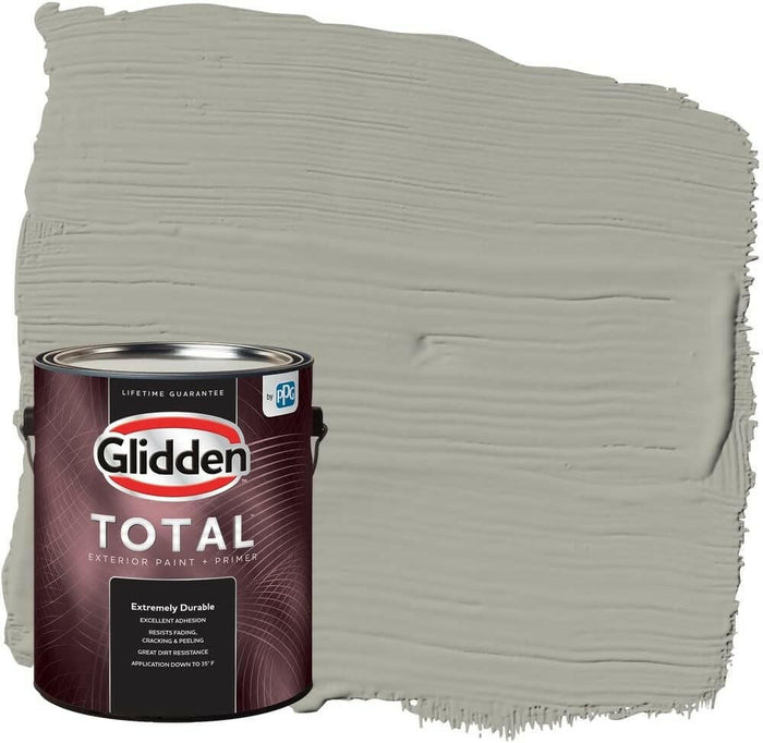 Glidden Total Exterior Pintura e imprimador semibrillante, Hot Stone