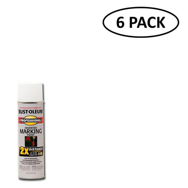 Rust-Oleum Professional, paquete de 6 pinturas para marcar a base de agua de alta visibilidad (lata en aerosol)