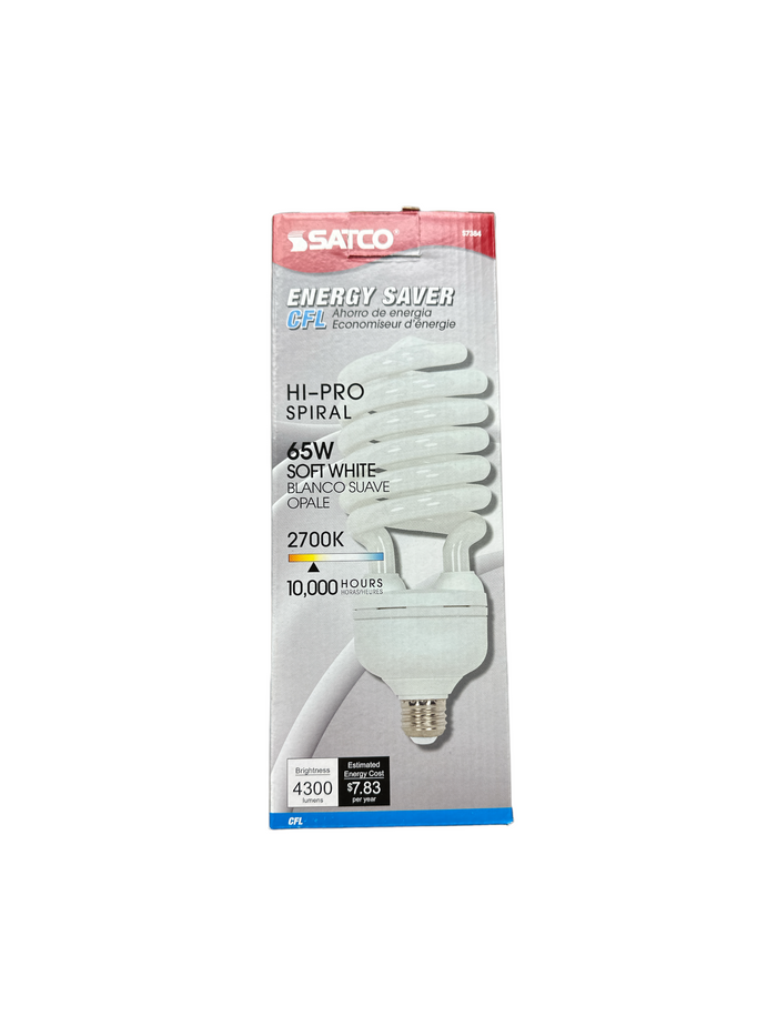 Satco HI-Pro Spiral 65W Soft White Bulb