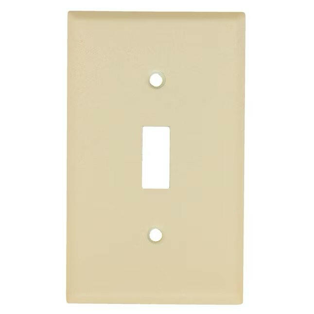 1-Pole Toggle Switch Plate Cover (Ivory)