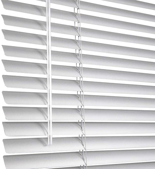 1" White Cordless Aluminum Mini Blinds