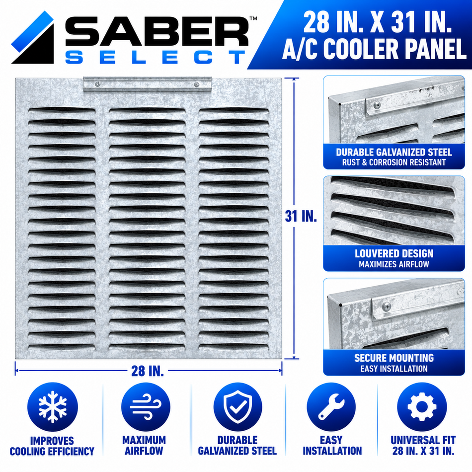 SABER SELECT 28 in. x 31 in. A/C Cooler Panel (4500-CFM)