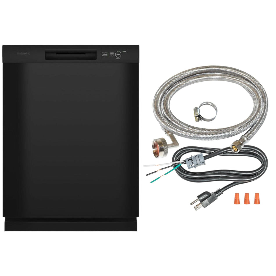 Lavavajillas Hotpoint negro con kit de instalación