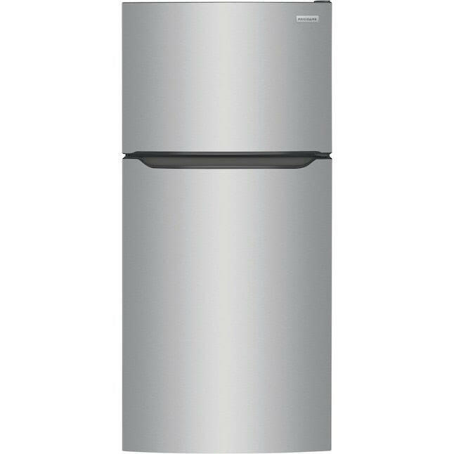 Frigidaire 18.3-cu ft Top-Freezer Glass Shelf Refrigerator (Stainless Steel) with Ice Maker Bundle