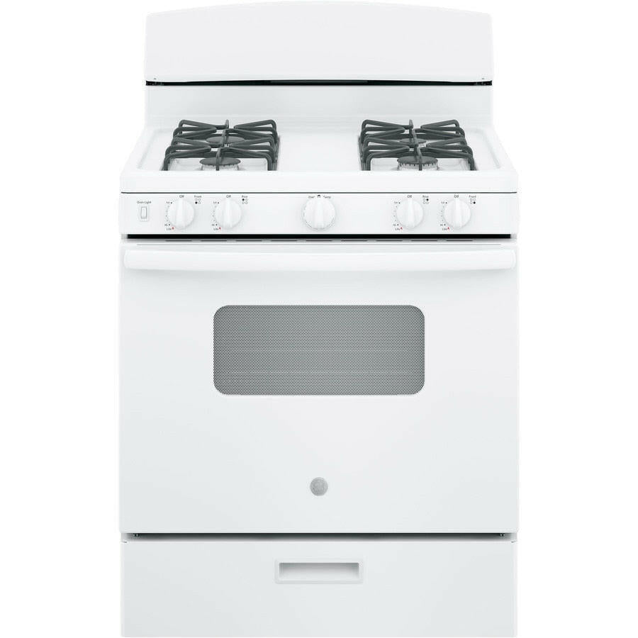 Cocina a gas blanca GE con kit de instalación