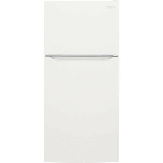 Frigidaire 18.3-cu ft Top-Freezer Glass Shelf Refrigerator (White) with Ice Maker Bundle
