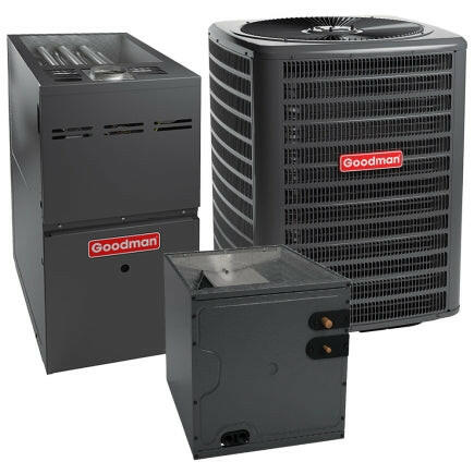 Goodman 3-Ton R-32 80% AFUE Multi Speed Central Air Conditioner & Gas Furnace Split System