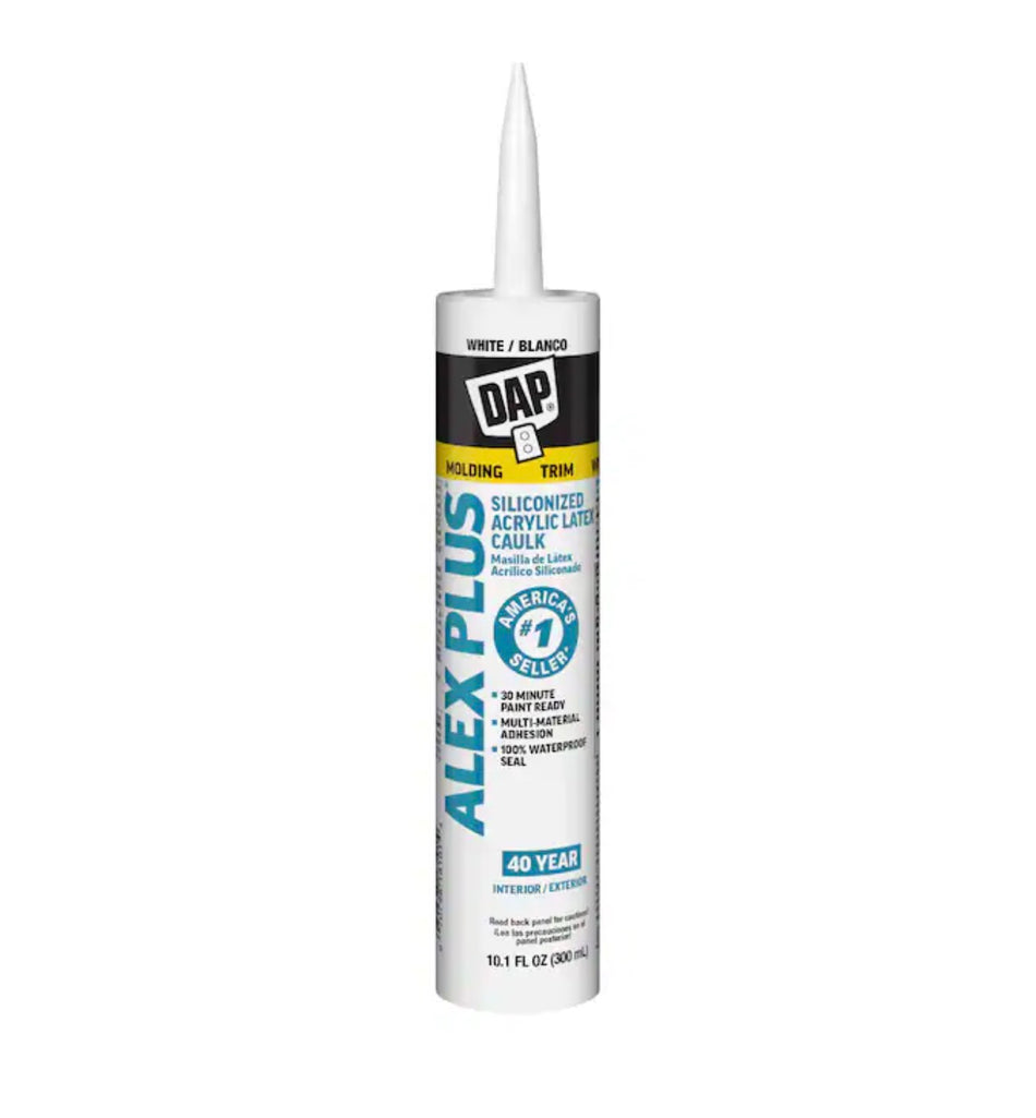 DAP Alex Plus Paintable Latex Caulk (10.1oz, White)