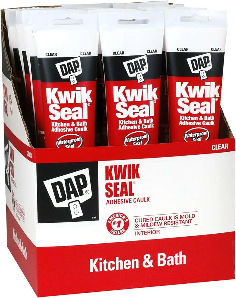 Dap 18008 Kwik Seal Adhesive Caulk (Clear, 5.5oz)