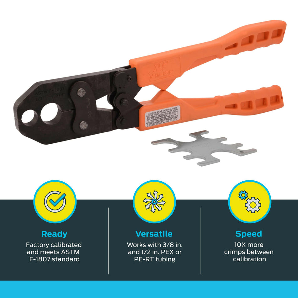 SharkBite 1/2 Zoll und 3/4 Zoll PEX Crimpzange