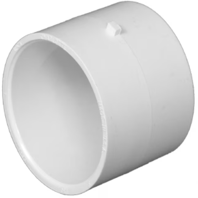 Charlotte Pipe 1-1/2 pulgadas x 1-1/2 pulgadas de diámetro x Hub Schedule 40 Acoplamiento de reparación de PVC DWV
