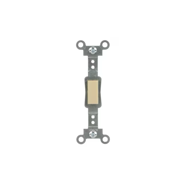 Placa de pared en blanco para interiores de plástico marfil de 1 unidad Eaton