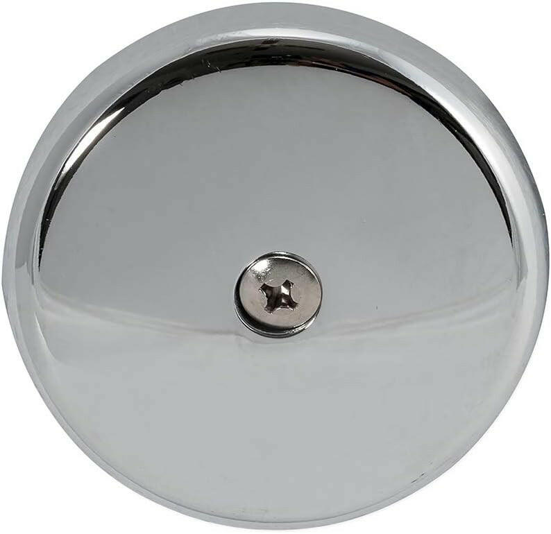 EZ-FLO One-Hole Overflow Face Plate with Brass Screw (Chrome)