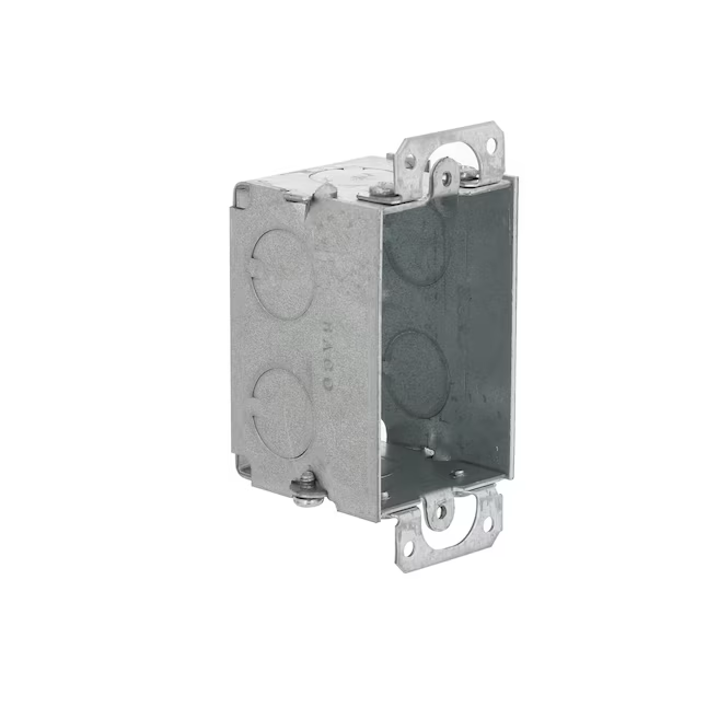 Hubbell RACO 1-fach Elektrodose aus verzinktem Stahl für Neu- und Altbau, für Schalter und Steckdosen