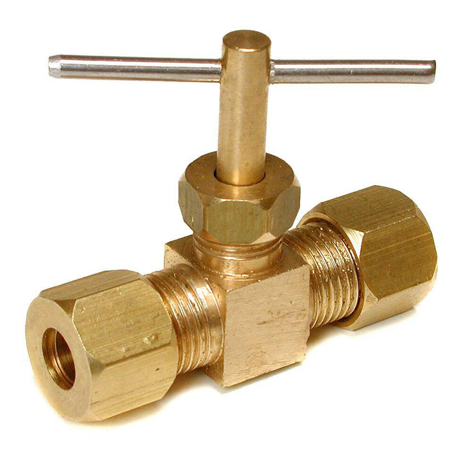 Dial ¼” cc x ¼” cc Straight Compression Needle Valve