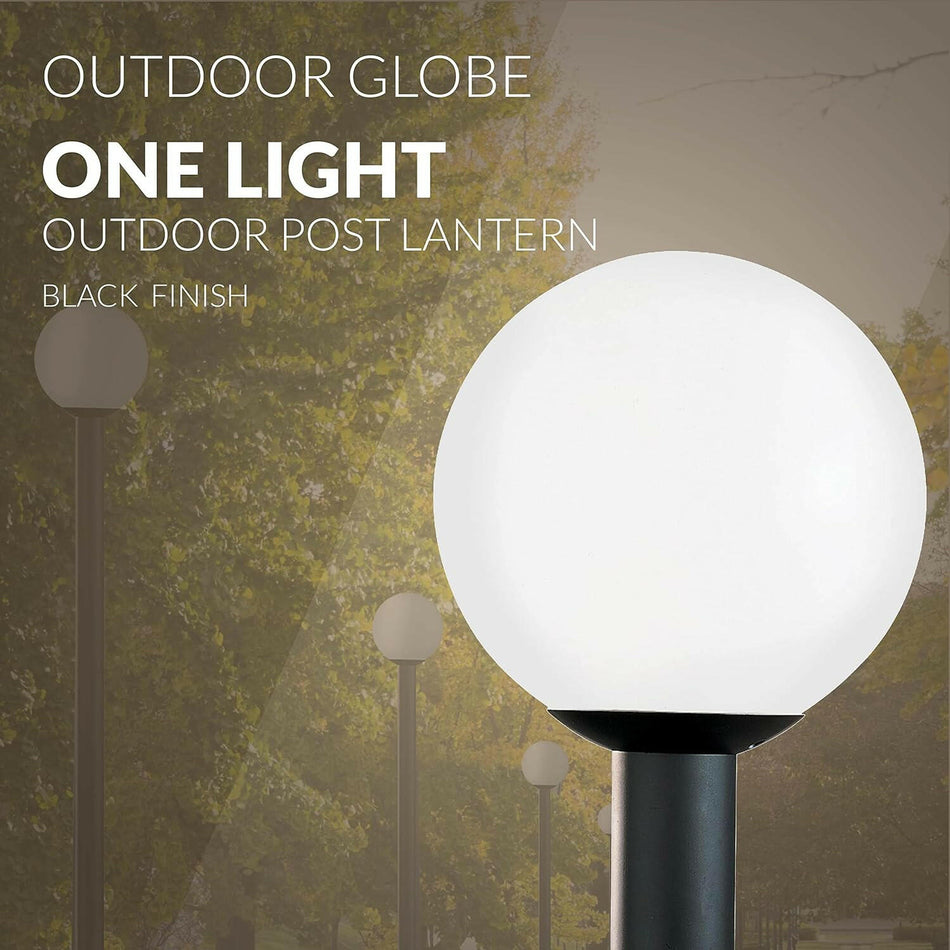 Linterna de poste para exterior Sea Gull Globe (blanco)