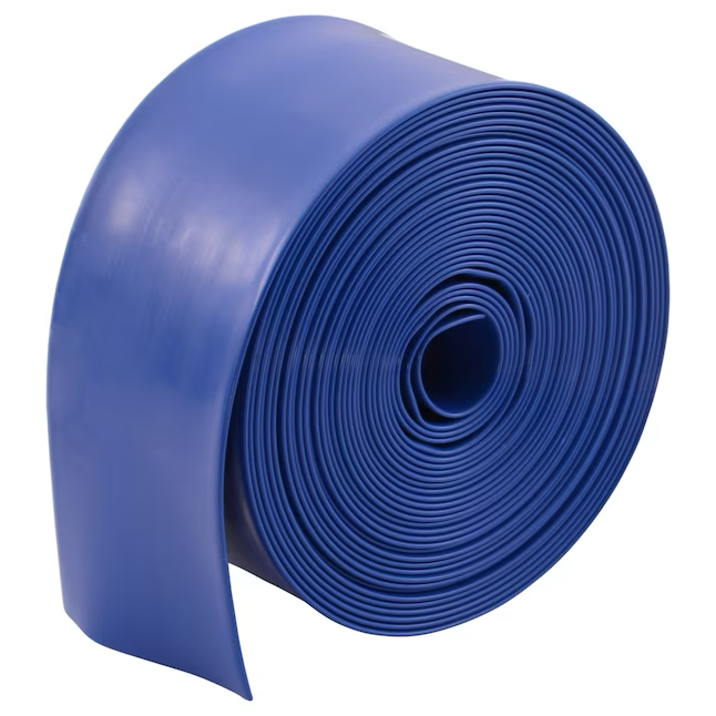 Manguera de descarga plana azul de PVC EZ-FLO de 2 pulgadas de diámetro interior x 30 pies 