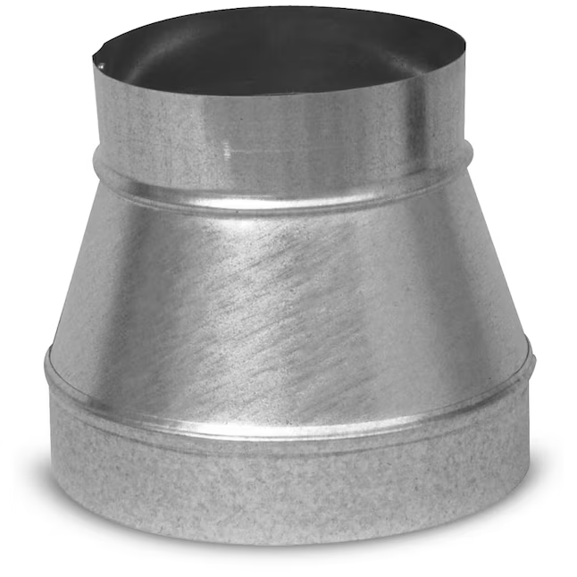 IMPERIAL 4-in 30 Gauge Galvanized Steel Round Duct Reducer