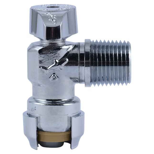 SharkBite 1/2-Zoll-Push-to-connect x 1/2-Zoll-MIP-Eckventil mit Vierteldrehstopfen, verchromt
