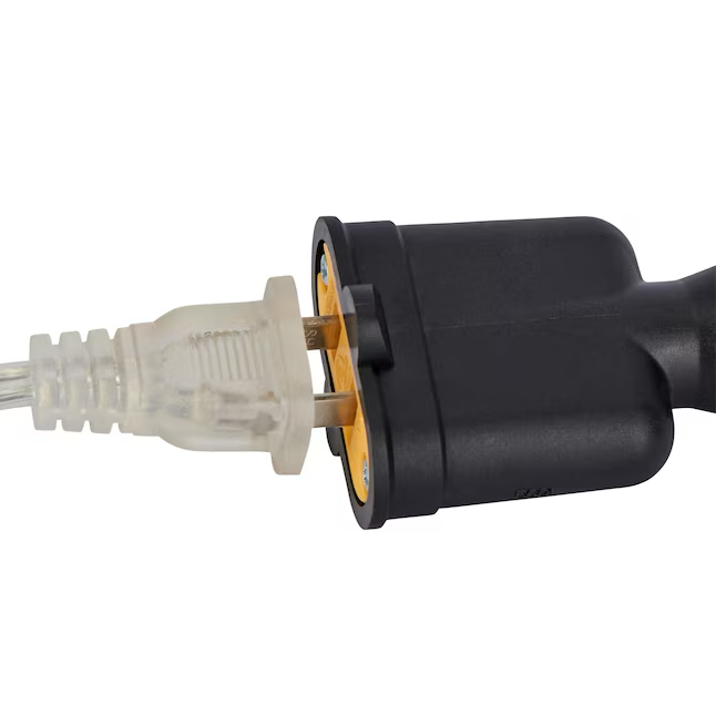 Project Source 15 Ampere 125 Volt NEMA 1-15r 2-adriger gerader Stecker für allgemeine Anwendungen, schwarz