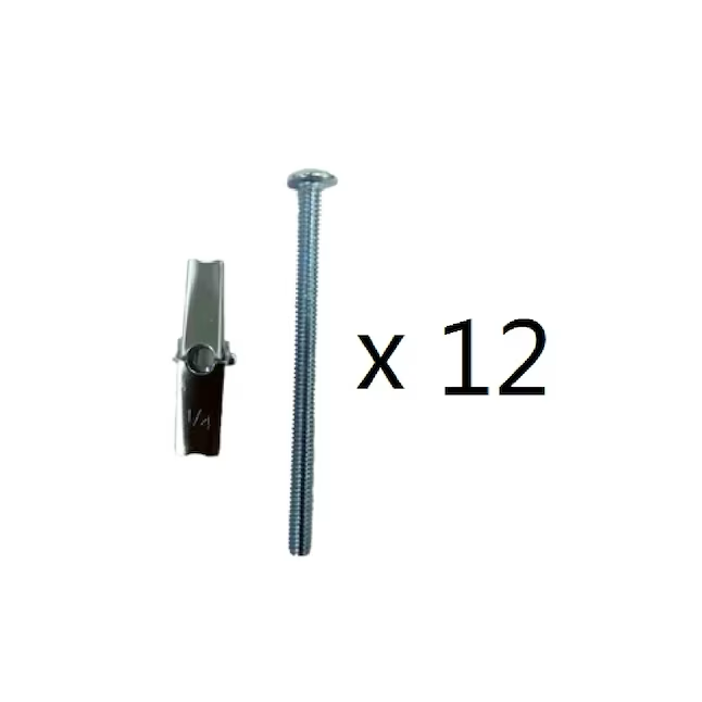 Project Source Perno de anclaje interior galvanizado de 1/4 x 4 pulgadas (12 unidades)