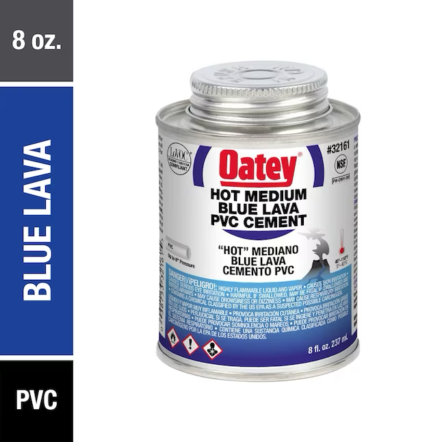 Oatey Blue Lava 8-fl oz blauer PVC-Zement