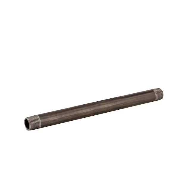 SABER SELECT Black Malleable Nipple (1/2 in. x 8 in.)