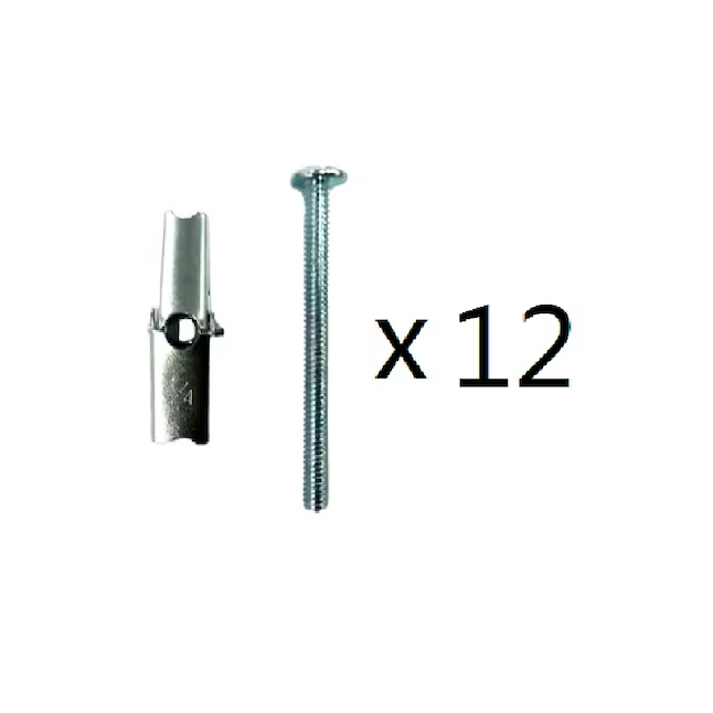Project Source Perno de anclaje interior galvanizado de 1/4 x 3 pulgadas (12 unidades)