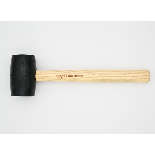 Project Source Mazo de goma de madera con cabeza de goma de cara lisa de 16 oz
