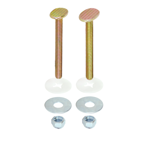 EZ-FLO WC-Schrankschrauben, vernickeltes Messing, 5/16 Zoll x 2-1/4 Zoll.