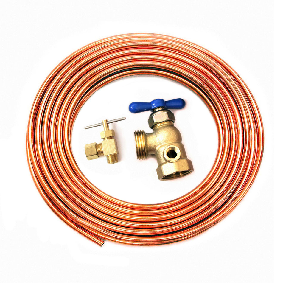 Kit de conexión de agua con dial y tubo de cobre 