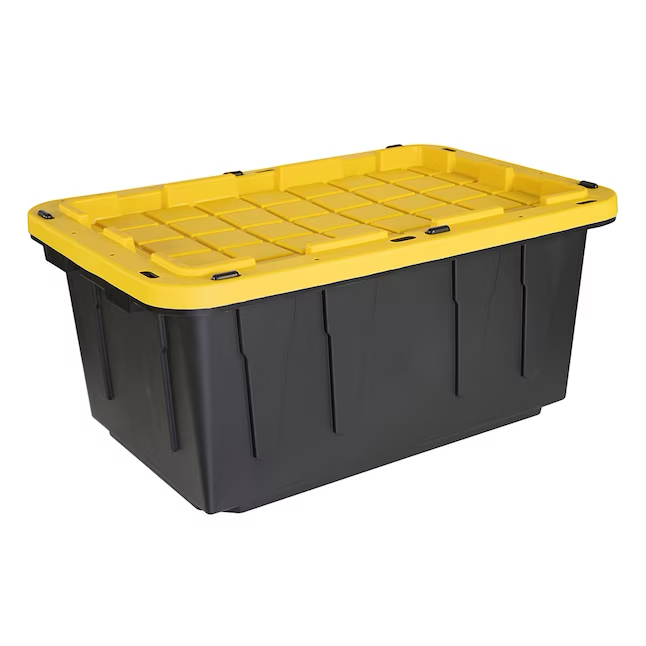 Project Source Commander Bolsa mediana negra resistente de 17 galones (68 cuartos) con tapa a presión estándar
