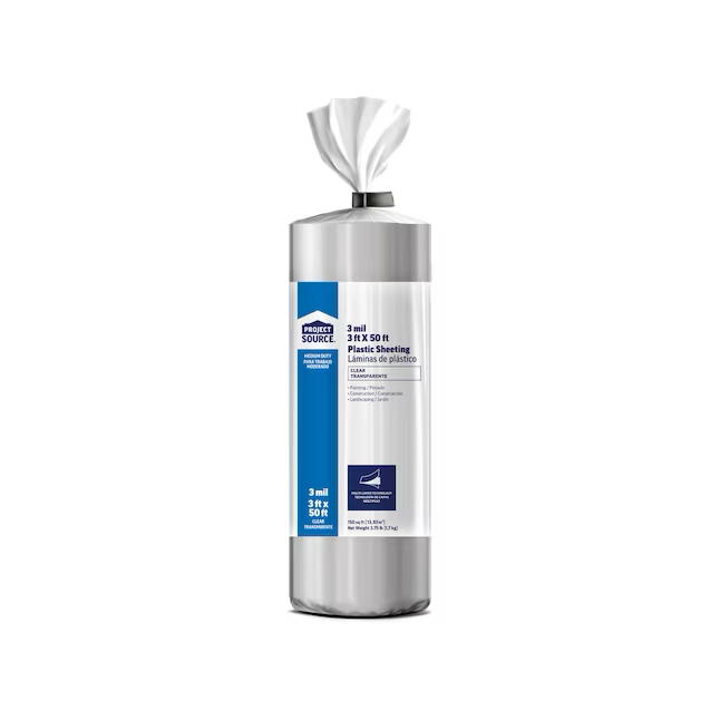 Project Source 3-ft x 50-ft Clear 3-mil Plastic Sheeting (Medium-duty (2-3 Mil)