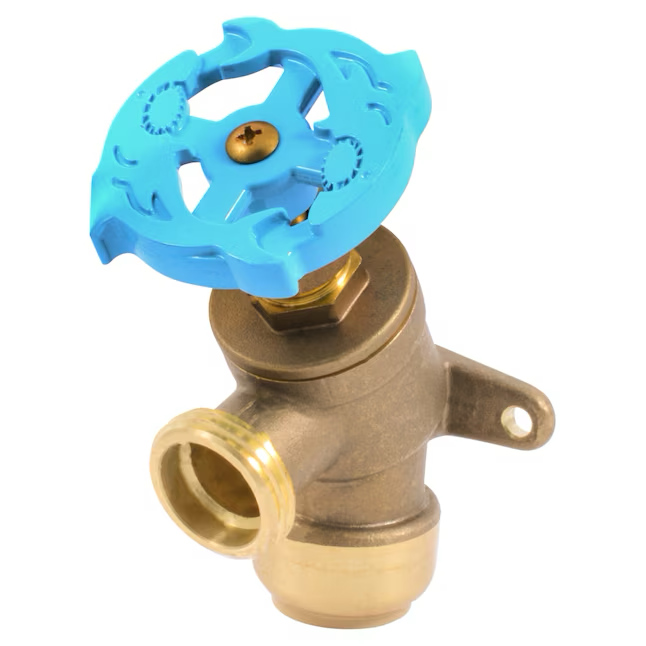 Grifo de manguera multigiro de latón con conexión a presión SharkBite de 3/4 pulg.