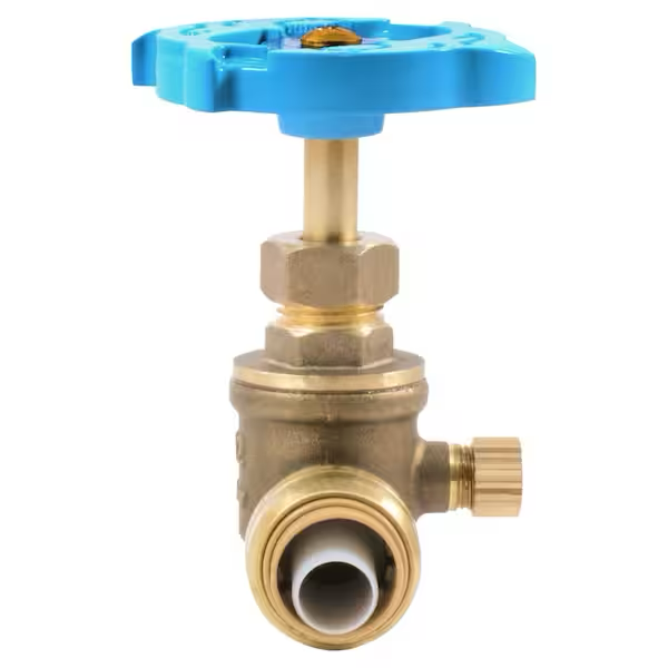 SharkBite 1/2 Zoll Push-to-Connect Messing-Absperrventil mit Abfluss