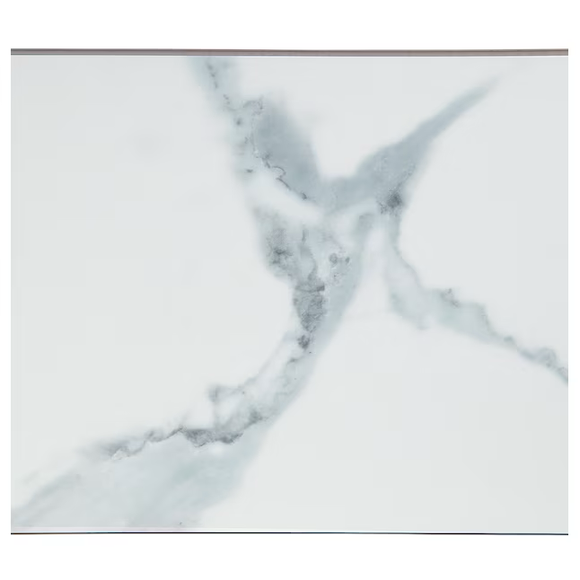 STAINMASTER Glacier Calacatta Marble 12 mil x 12 pulgadas de ancho x 24 pulgadas de largo Pisos de baldosas de vinilo de lujo entrelazados impermeables (19.79 pies cuadrados/caja)