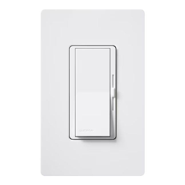 Lutron Diva - Regulador de intensidad de luz LED unipolar/3 vías, color blanco