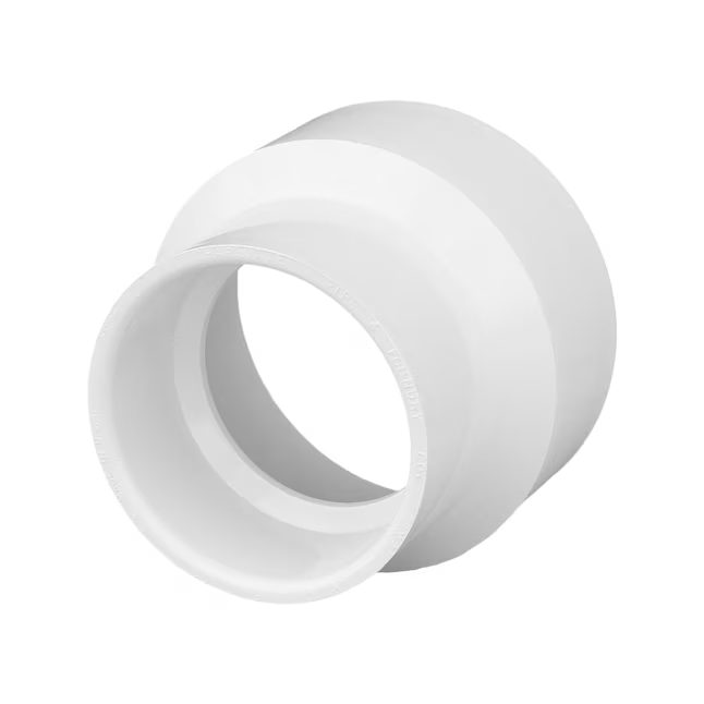 Acoplamiento adaptador DWV de PVC Charlotte Pipe de 1-1/2 x 2 pulgadas