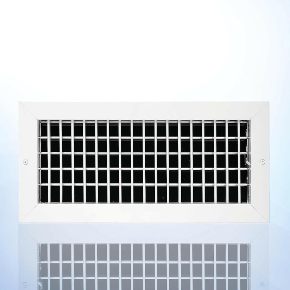 SABER SELECT 14 x 6 Zoll verstellbares Stahlflügelregister in Weiß für Seitenwand/Decken