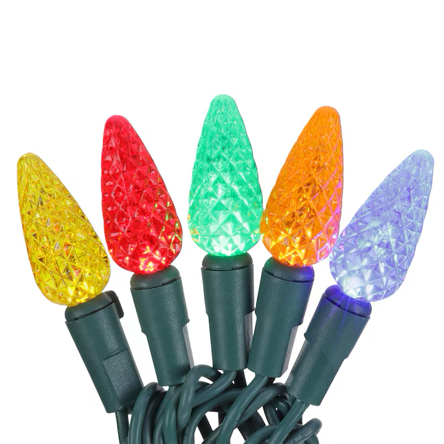 GE 150-Count StayBright Multicolor C5 LED String Christmas Lights