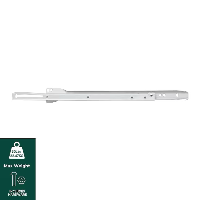 RELIABILT Guía deslizante para cajón de montaje inferior con cierre automático de 14 pulgadas, capacidad de carga de 50 lb (2 piezas)