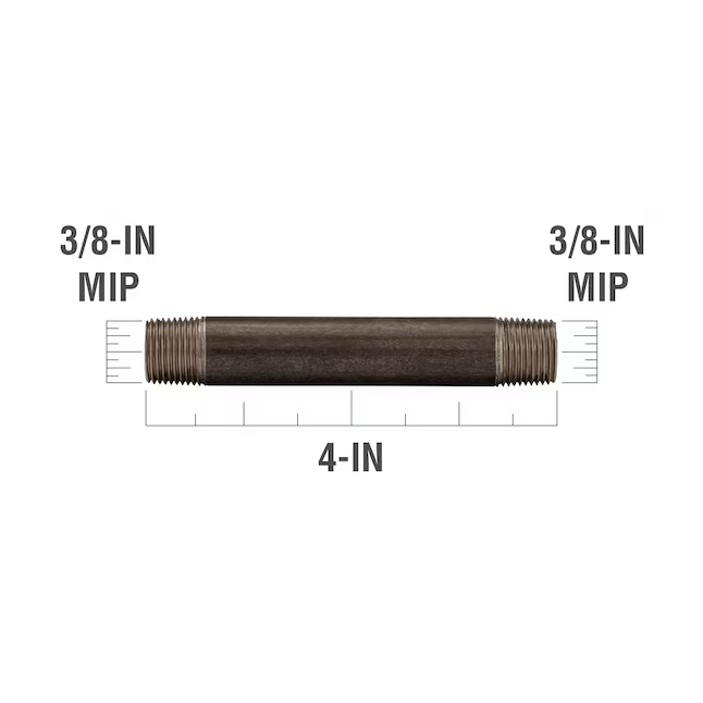 Boquilla negra RELIABILT de 3/8 x 4 pulgadas