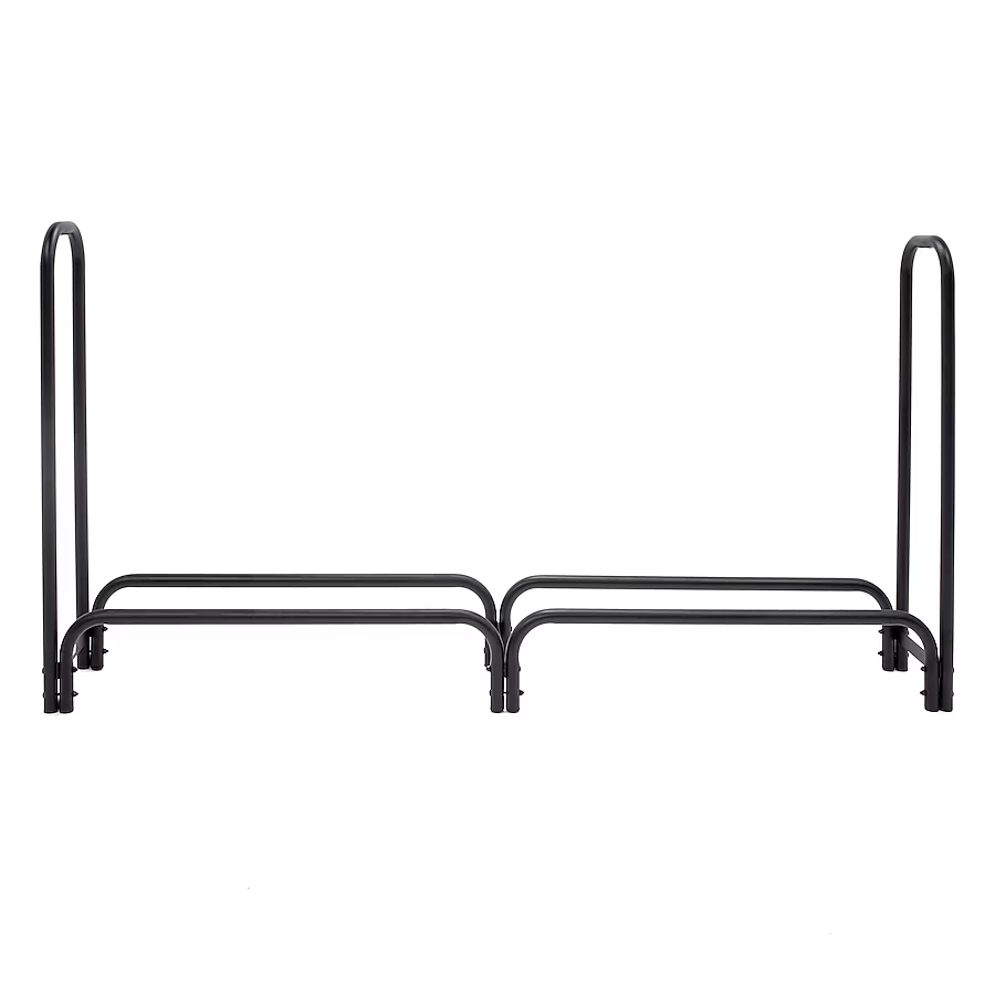 Estante para leña Pleasant Hearth de acero, media cuerda, 49 pulgadas x 13.5 pulgadas x 96 pulgadas