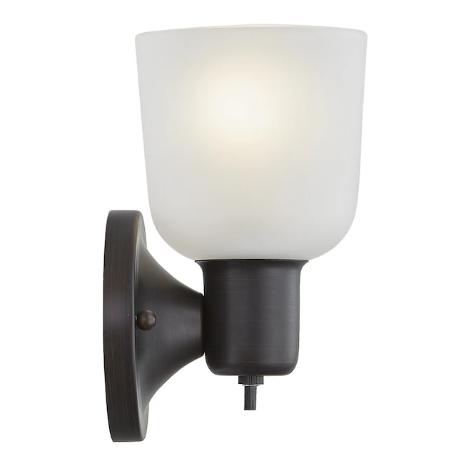 Project Source 4.52-in W 1-Light Oil-Rubbed Bronze Wall Sconce