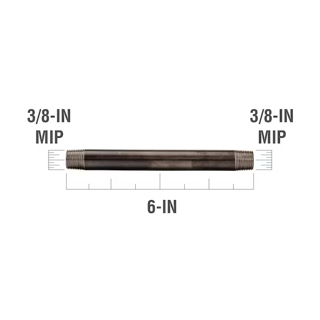 Boquilla negra RELIABILT de 3/8 x 6 pulgadas