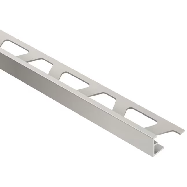 Schluter Systems Schiene, 0,5 Zoll B x 98,5 Zoll L, satiniertes, nickeleloxiertes Aluminium, L-Winkel, Fliesenkantenverkleidung