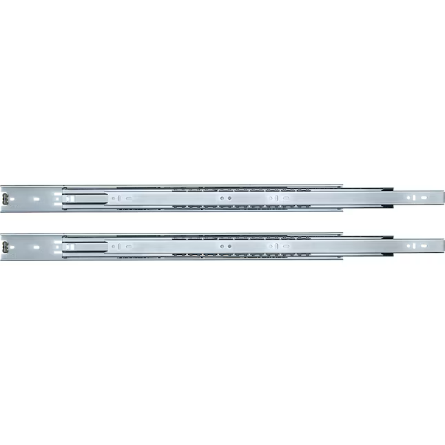 RELIABILT Guía deslizante para cajón de montaje lateral de 22 pulgadas, capacidad de carga de 100 lb (2 piezas)