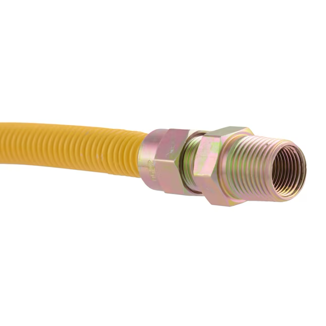 Eastman Conector de gas de acero inoxidable con entrada Mip de 60 pulgadas y 1/2 pulgadas x salida Mip de 1/2 pulgadas